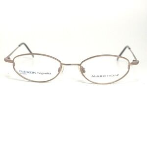 Marchon Flexon Magnetics 813 MAG Chestnut Eyeglasses Frames 46-18-135 Oval Brown